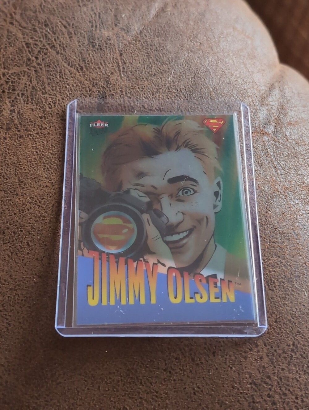 🍁Fleer Ultra Superman Jimmy Olsen '95 Retro Blue Acetate